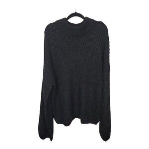 Brave Soul London Knitted Crewneck Sweater in Black‎ Size M/L